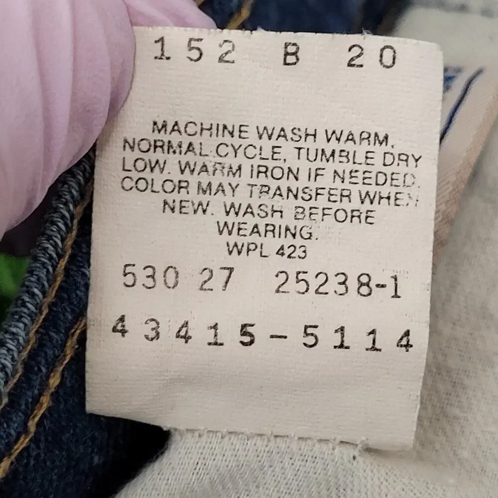 Vintage LEVIS With-A-Skosh Jeans 38x30 Dark-Wash Whiskered